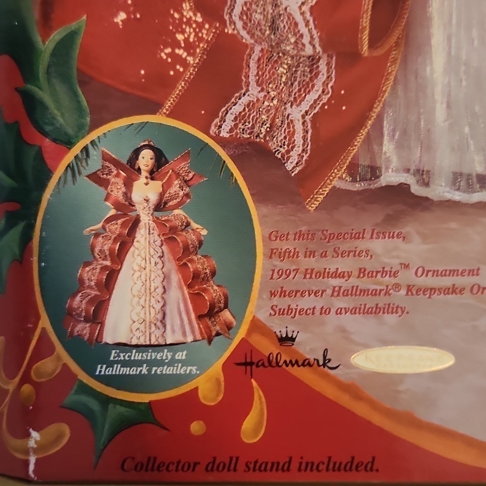 Barbie Happy Holidays Special Edition Hallmark (1997) NRFB Blue Eyes - Picture 7 of 9